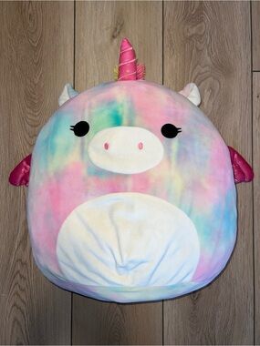 Squishmallows - Esmeralda the Unicorn 16” Pastel Rainbow Tie-Dye